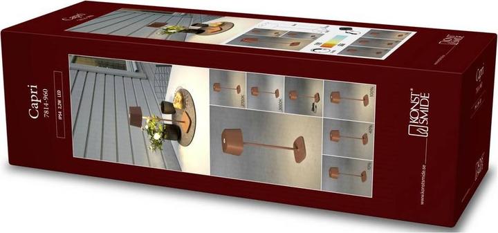 Produktbild Konstsmide Tischleuchte USB Capri, 2700-3000 K, 2.2 W, Terracotta (120 lm)