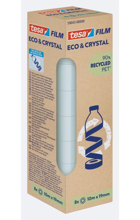 Produktbild tesa tesafilm® ECO & CRYSTAL Klebeband 8 Rollen je 10m:19mm (19 mm)