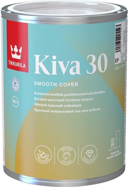Actual product image Tikkurila FURNITURE VARNISH KIVA 30 0.9 L (900 ml)