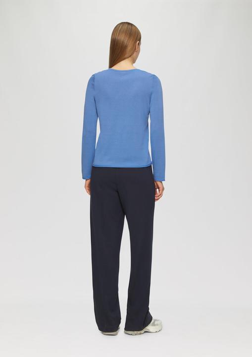 Produktbild S.Oliver Strickpullover Feinstrickpullover mit V-Ausschnitt und Rollkante am Saum (38)