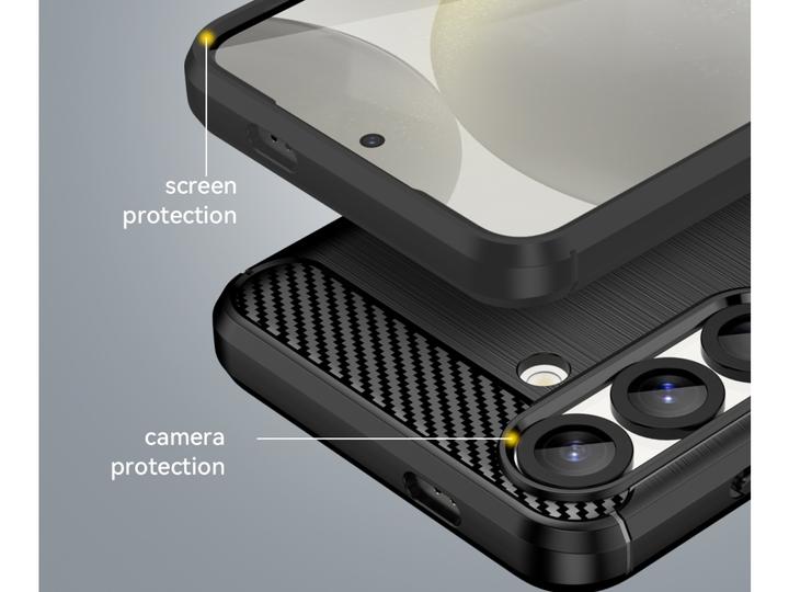 Produktbild Screenguard Hülle Carbon Brushed Soft TPU (Samsung Galaxy S25)