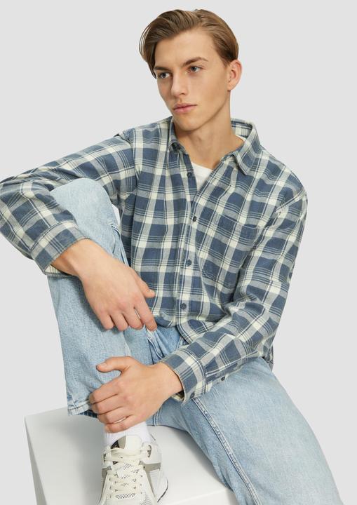 Produktbild S.Oliver Hemd Regular Fit: Gewaschenes Flanell-Hemd mit Karo-Muster (S)