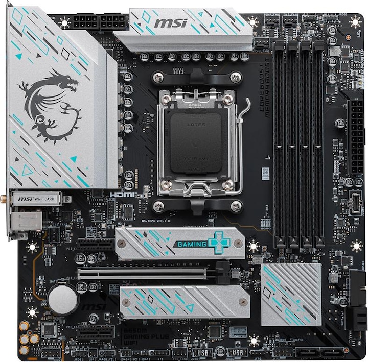 Produktbild MSI B650M GAMING PLUS WIFI (AM5, AMD B650, mATX)