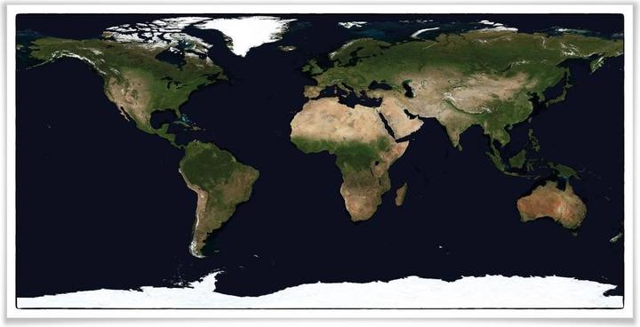 Produktbild Trenddeko Weltkarte - Satellitenaufnahme (200 x 100 cm)