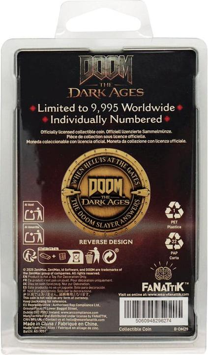 Actual product image Fanattik Doom: The Dark Ages Sammelmünze (9995)