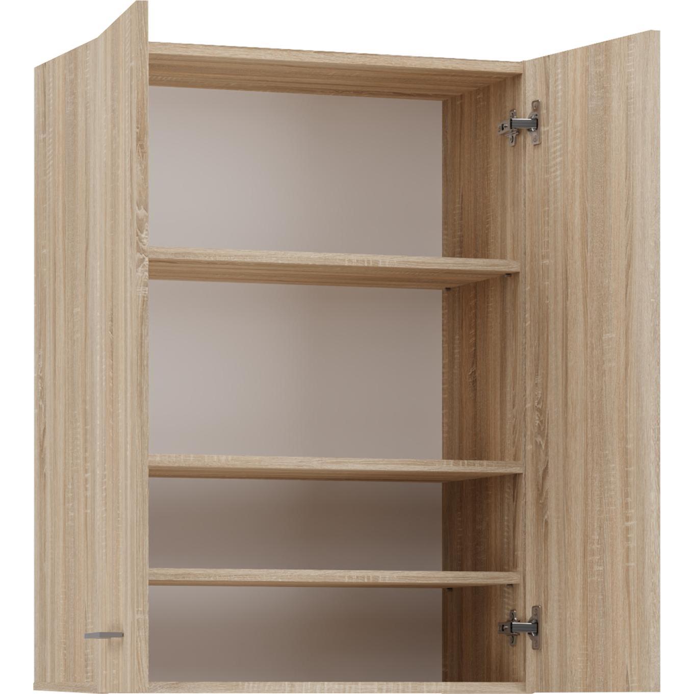 Topeshop, Badezimmerschrank, Waschmaschinenschrank POLA MINI DD 64x30xH90 Sonoma (64 x 30 x 90 cm)
