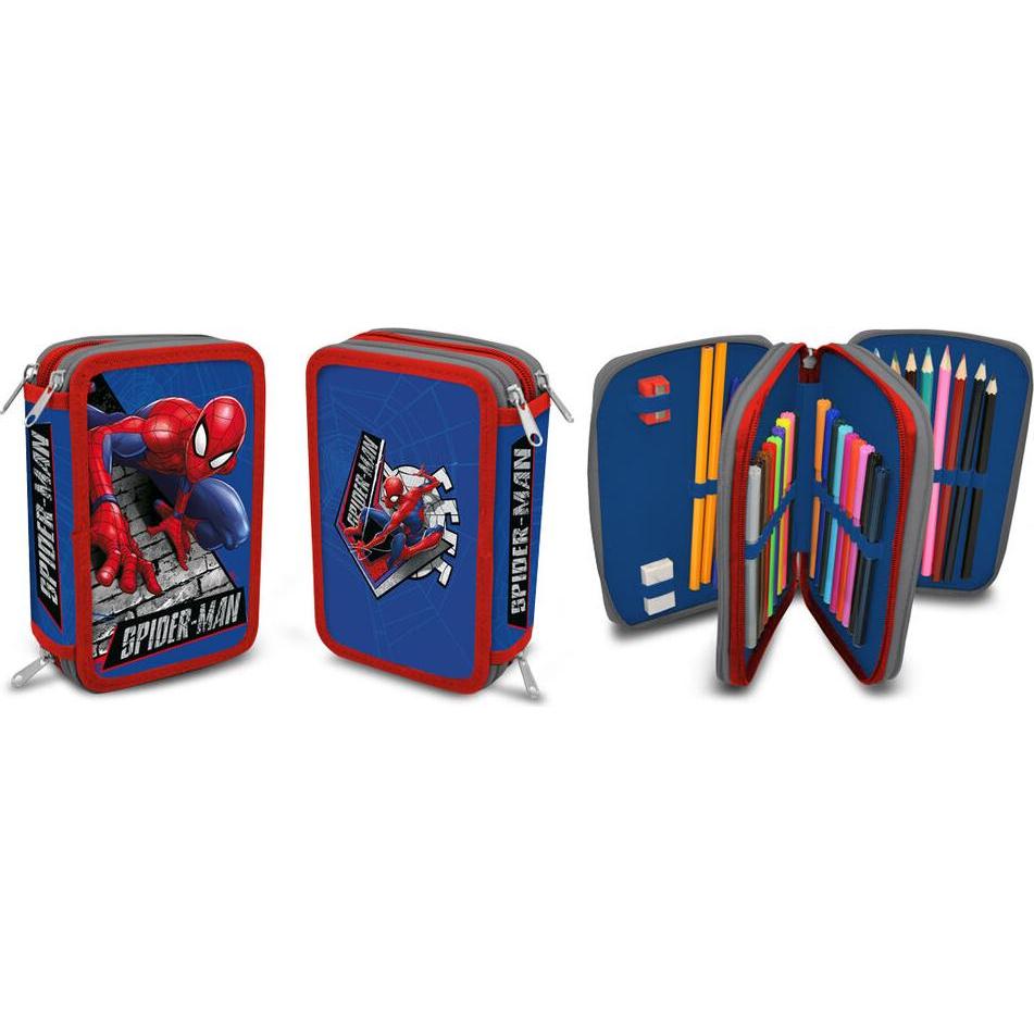 Kids Licensing, Astuccio, Marvel Spiderman double pencil case