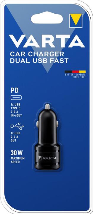 Actual product image Varta Car Charger Dual USB