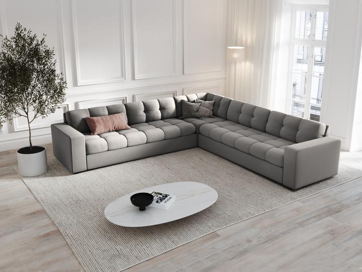 Actual product image CXL by Christian Lacroix Symmetrical Corner Sofa, "Yohan", 5 Seats, 236x236x72 Made in Europe (Corner sofa)