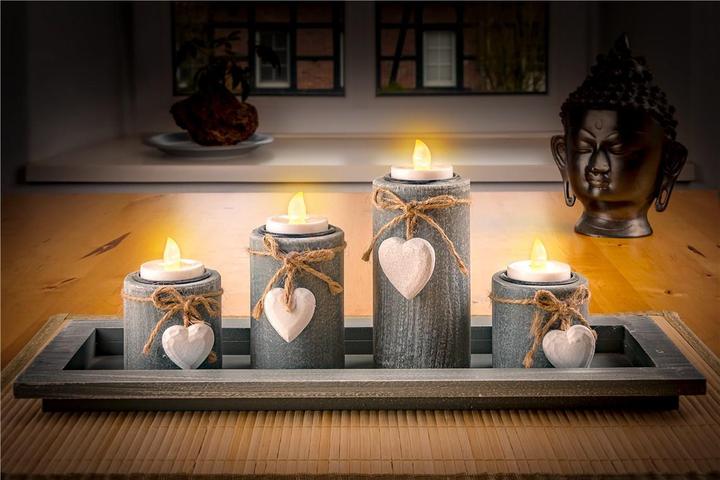 Actual product image Goobay 4er-Set LED-Teelichter mit Timer (4 x)