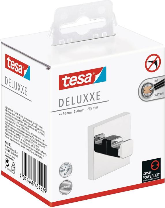 Produktbild tesa DELUXXE Handtuchhaken inkl. Klebelösung ohne Bohren
