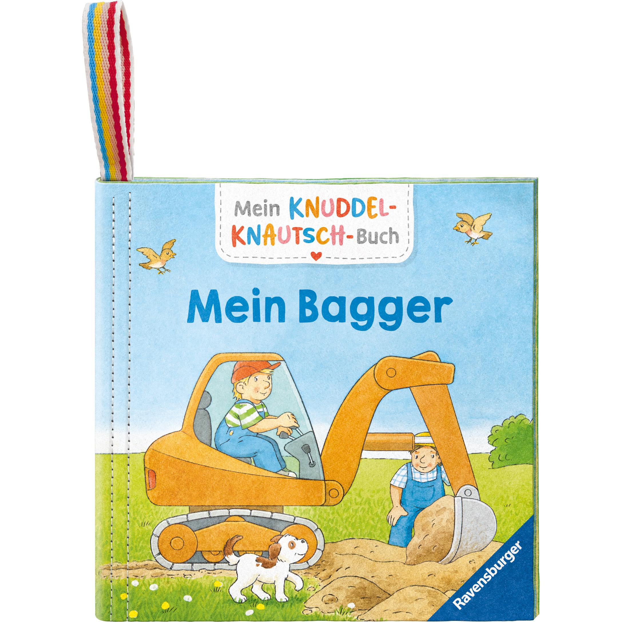 Ravensburger, Libro bebè, Mein Knuddel-Knautsch-Buch - Mein Bagger (Tedesco)