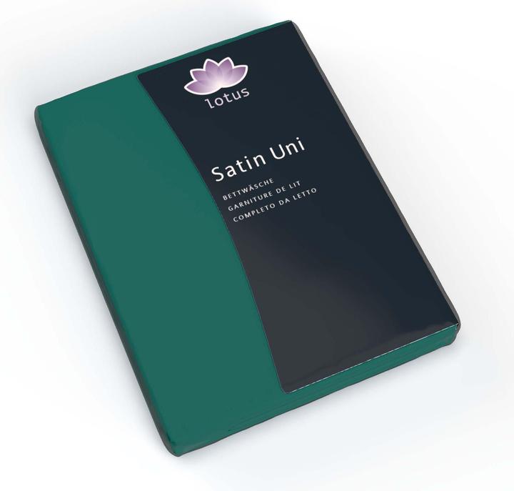 Image du produit Lotus Bettwaren Drap-housse en satin uni (180 x 200 cm)