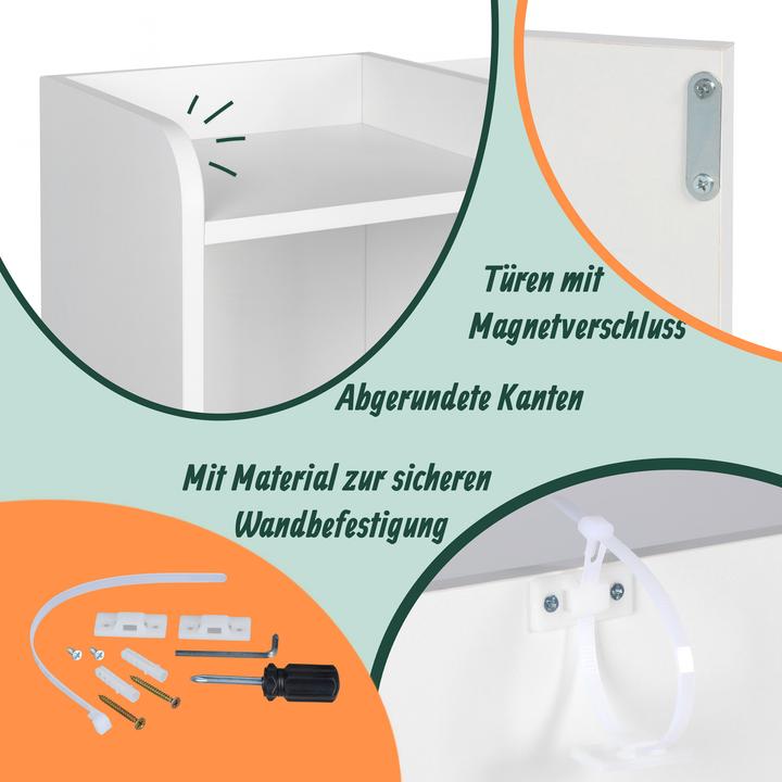 Actual product image Relaxdays - Kinderregal gross mit Boxen, Weiss, 94 x 139 x 30 cm