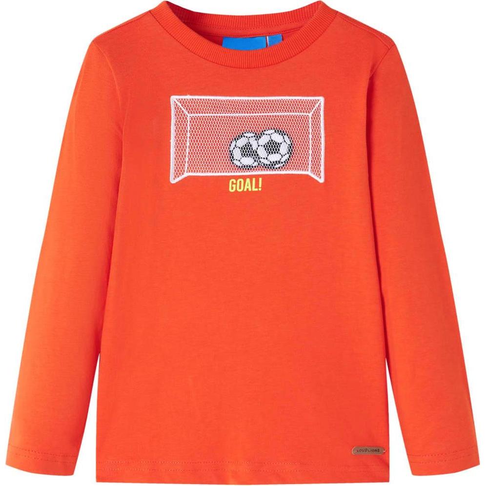VidaXL, Jungen, Shirt, Kinder-Langarmshirt Hellorange 140,Material: 100, Orange, (140)