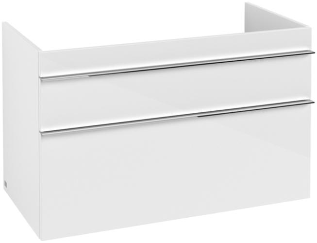 Produktbild Villeroy & Boch V&B Waschtischunterschrank VENTICELLO 953x590x502mm Griff chr Glossy White (95.30 x 50.20 x 59 cm)