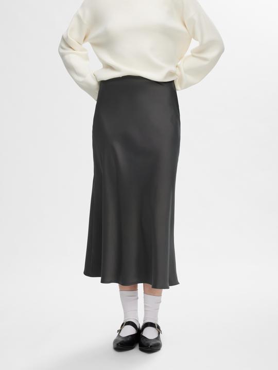 Actual product image Selected Satin Midi Skirt (34)