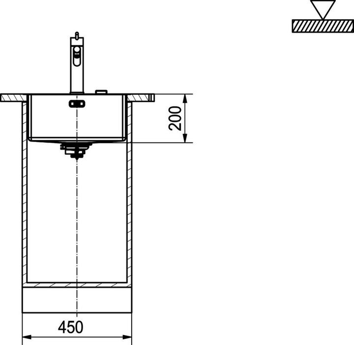 Actual product image Franke Box BXX 110-40/ BXX 210-40 Stainless steel 127.0671.563 (Fitted sink, Undermount sink, 45 cm, 40 cm)
