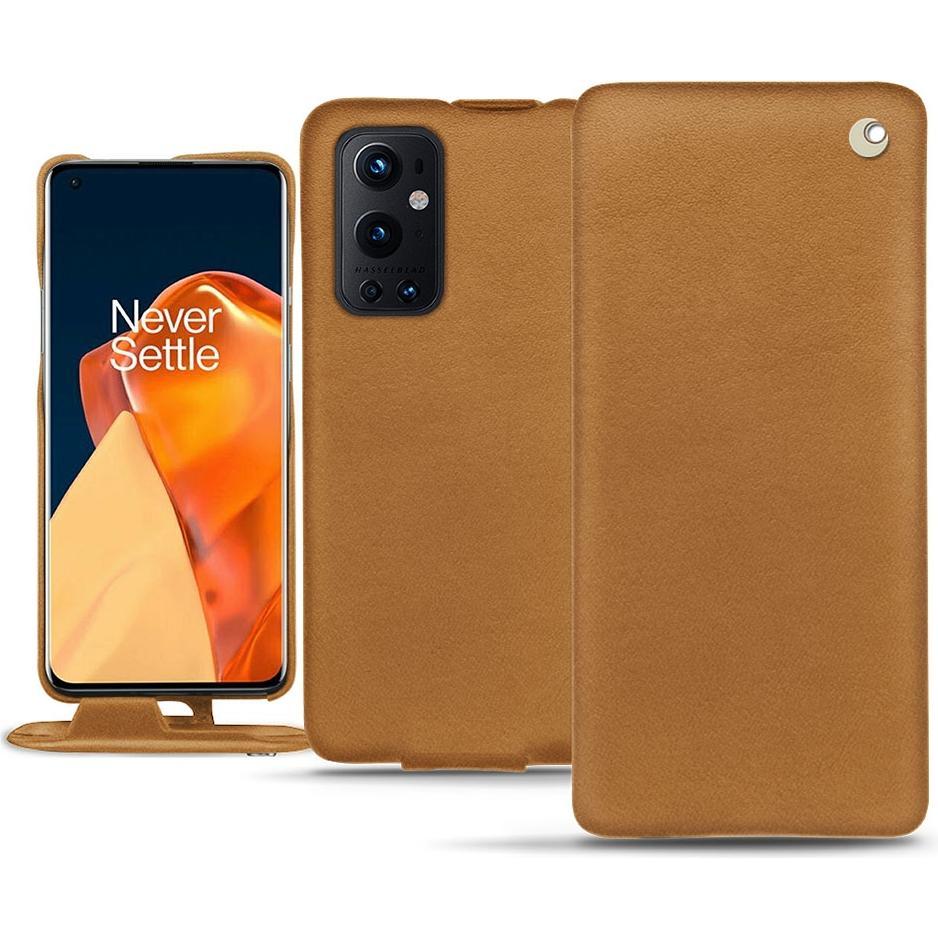 Noreve Lederschutzhülle vertikal (OnePlus 9 Pro), Smartphone Hülle, Braun