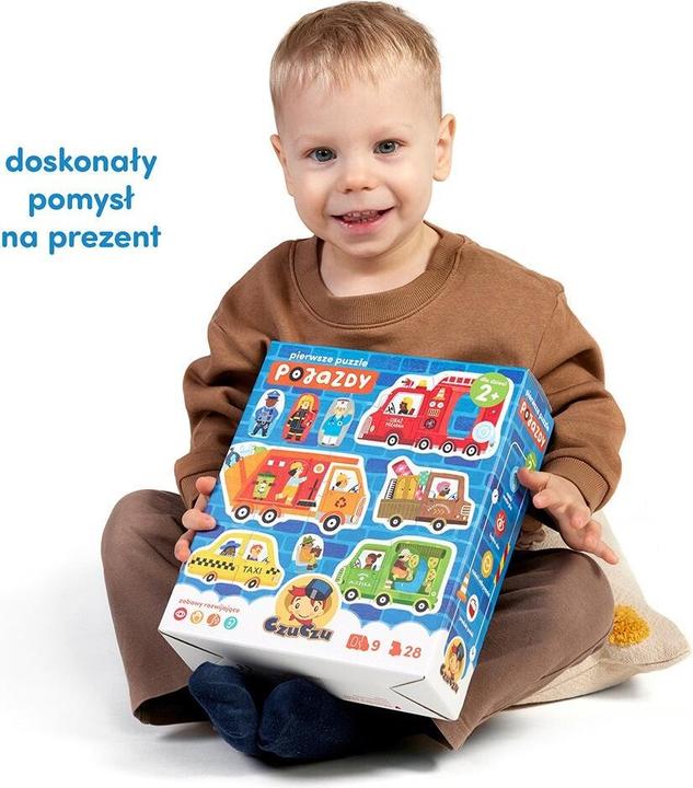 Actual product image Czuczu Puzzle „Erste Fahrzeuge“ (28 pieces)