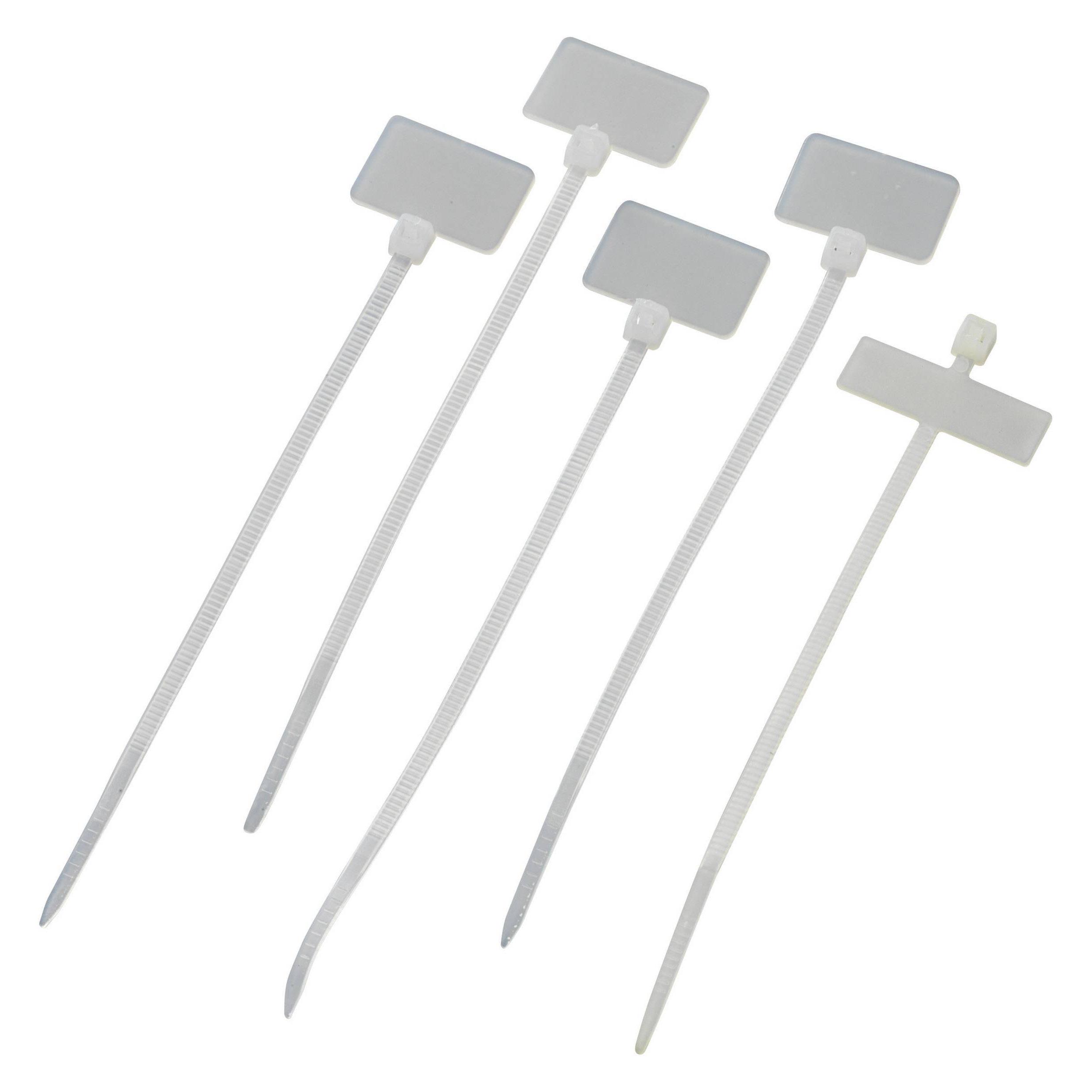 Tru Components Marrone Fascette, Marcatore Per Conduttori Area Di Marcatura (110 Mm, 100 Pz.)