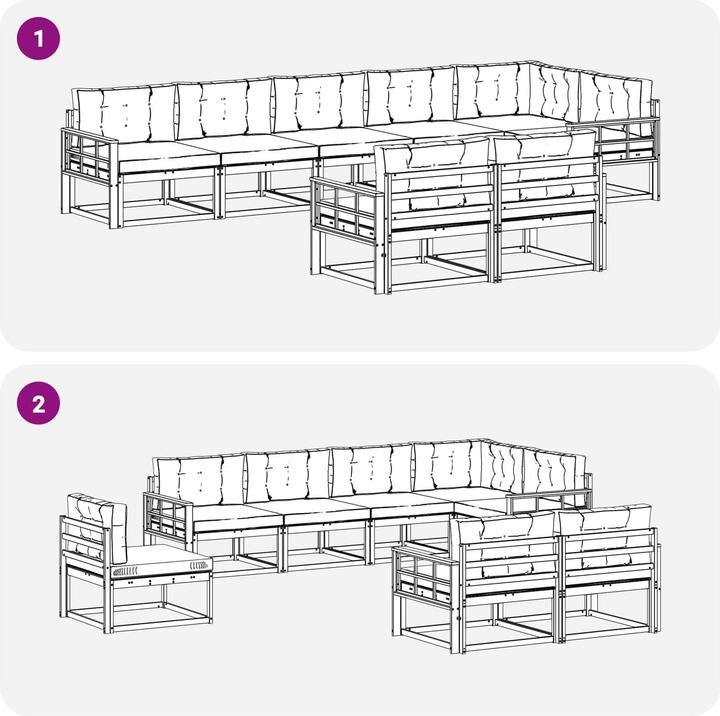 Produktbild vidaXL Outdoor-Sofa