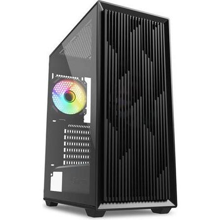 Sharkoon VK2 RGB ATX Black (schwarz) (mATX, ATX, Mini-ATX), PC Gehäuse, Schwarz