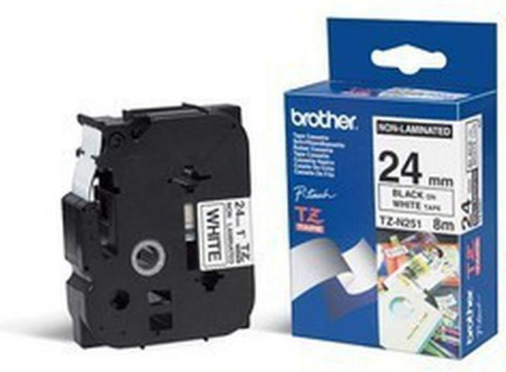 Produktbild Brother TZeN251 unlaminiertes Klebeband (2.40 cm, Weiss)