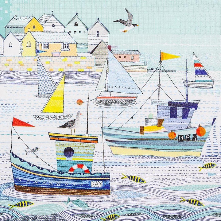 Produktbild Magni 20 Servietten Schiffe am Hafen See (20 x, 33 x 33 cm)