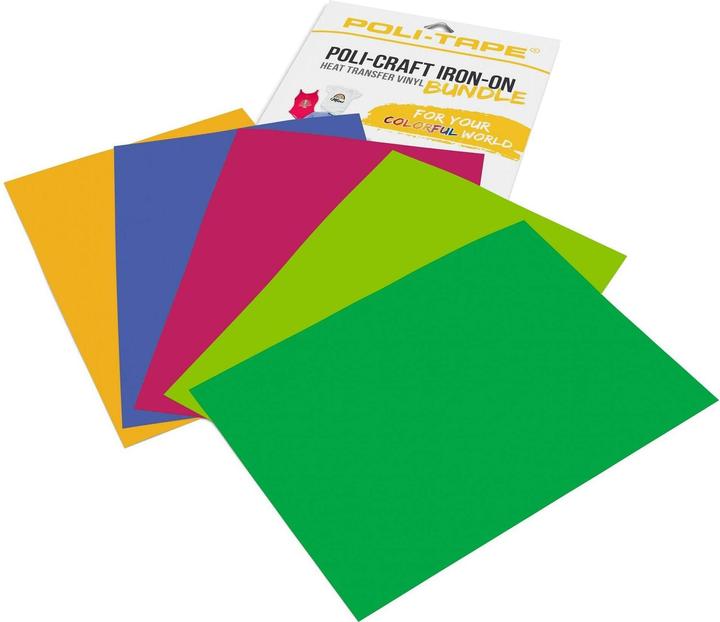 Poli-tape Aufbügelfolie Frühling A4, mehrfarbig, 5 Stück (140 g/m², 1x)