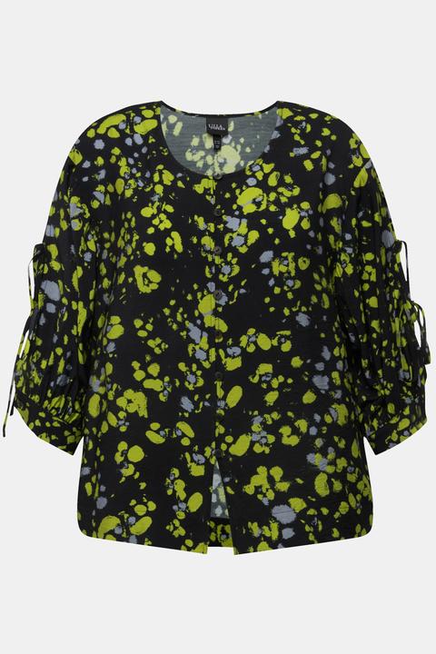 Actual product image Ulla Popken Splatter Print 3/4 Blouse (60)