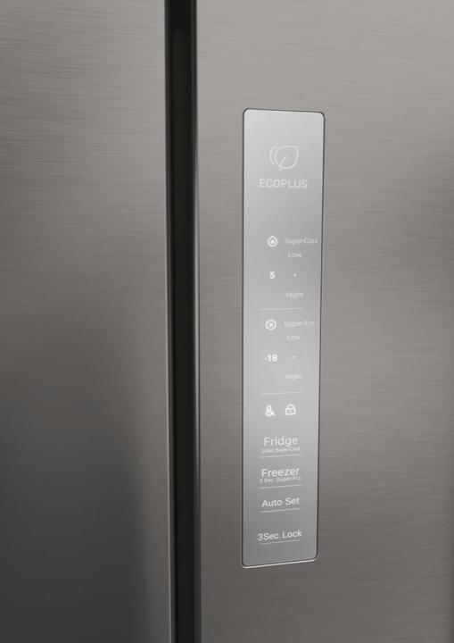 Actual product image Haier HCR3818ENMD Side-by-side fridge free-standing 467 l E Grey (467 l)
