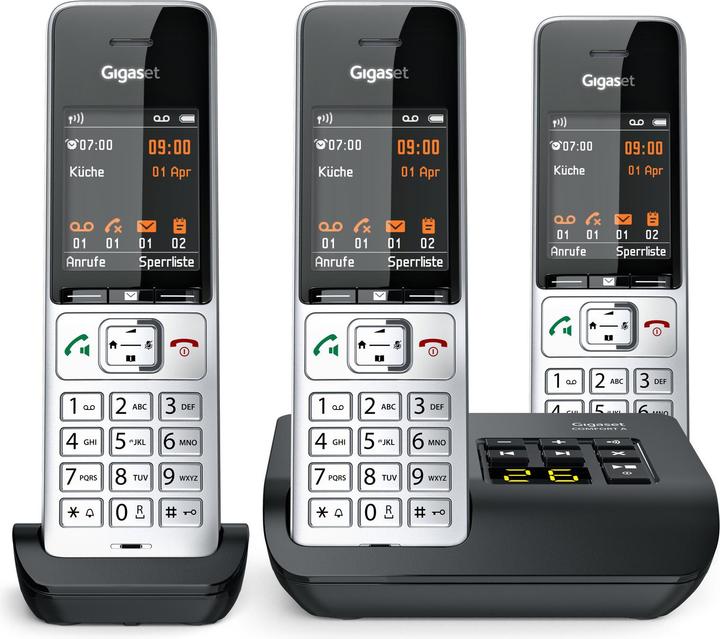 Gigaset COMFORT 500A trio silver-black