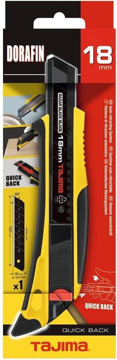 Actual product image Magni Quick Back Cutter 18mm 1 Razar Black Klinge AUTO LOCK TAJIMA (Cutters)