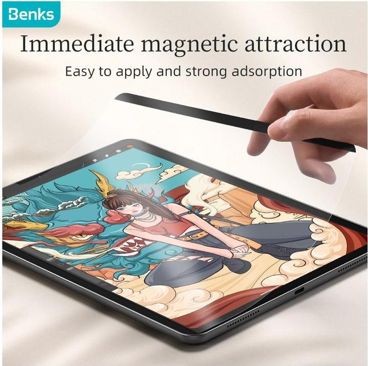 Produktbild Benks Magnetisches papierähnliches Panzerglas zum Zeichen iPad 10.2/Pro 10.5/Air 10.5 (1 Stk., Apple iPad 2019 (7. Gen), Apple iPad 2020 (8. Gen), Apple iPad 2021 (9. Gen))