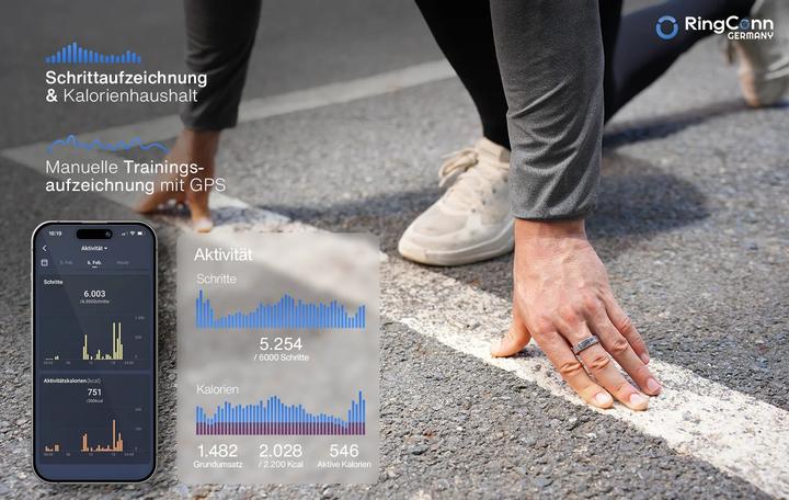 Produktbild RingConn Smart Ring (Gen2) (9, Silver)