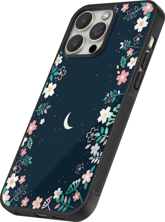 Actual product image PhoneLook Coque Silicone rigide noir Flowers space (Apple iPhone 12 Pro Max)