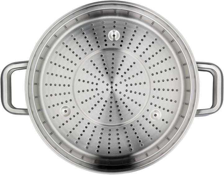 Produktbild WMF Bräter mit Dampfgareinsatz stahlgrau (Edelstahl, 28 x 20.20 cm)