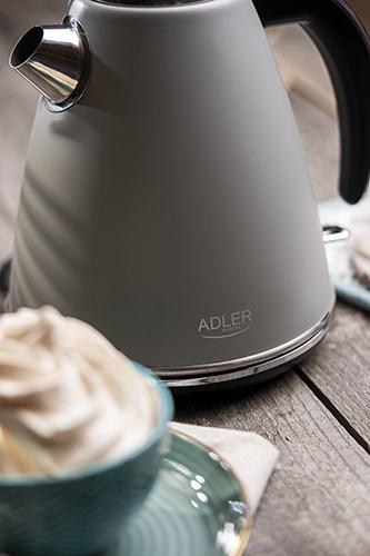 Image du produit Adler AD 1343g Electric, 2200 W, 1.5 L, Stainless steel, 360 ° rotational base, Gray (1.50 l)