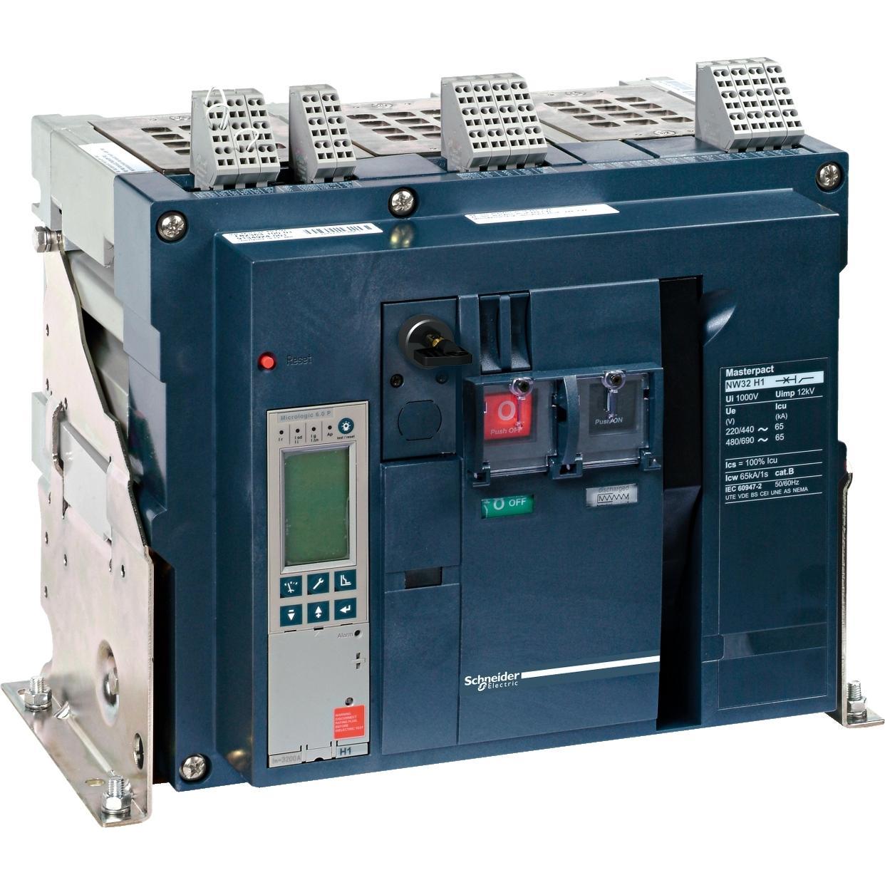 Schneider Electric, Schutzschalter, Masterpact NW12H2, 3 P, 1250A, max. Ausschaltverm. 100kA 48030