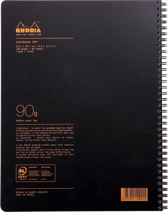 Actual product image Rhodia Notebook Rhodiactive (A4+, Lined, Hardcover)