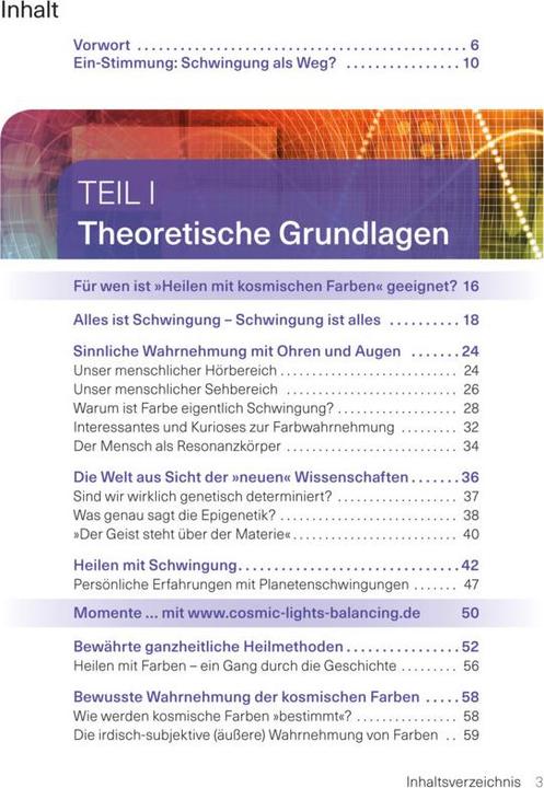 Valori nutrizionali e ingredienti Heilen mit kosmischen Farben (Tedesco, Thomas Kuenne, 2017)