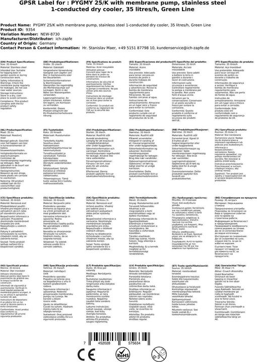 Immagine prodotto Ich-zapfe Bierzapfanlage Pygmy 25/K