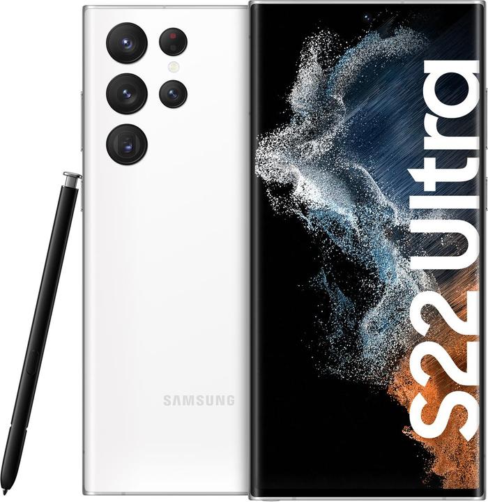 Samsung Galaxy S22 Ultra EU (256 GB, Phantom White, 6.80", Dual SIM, 5G)