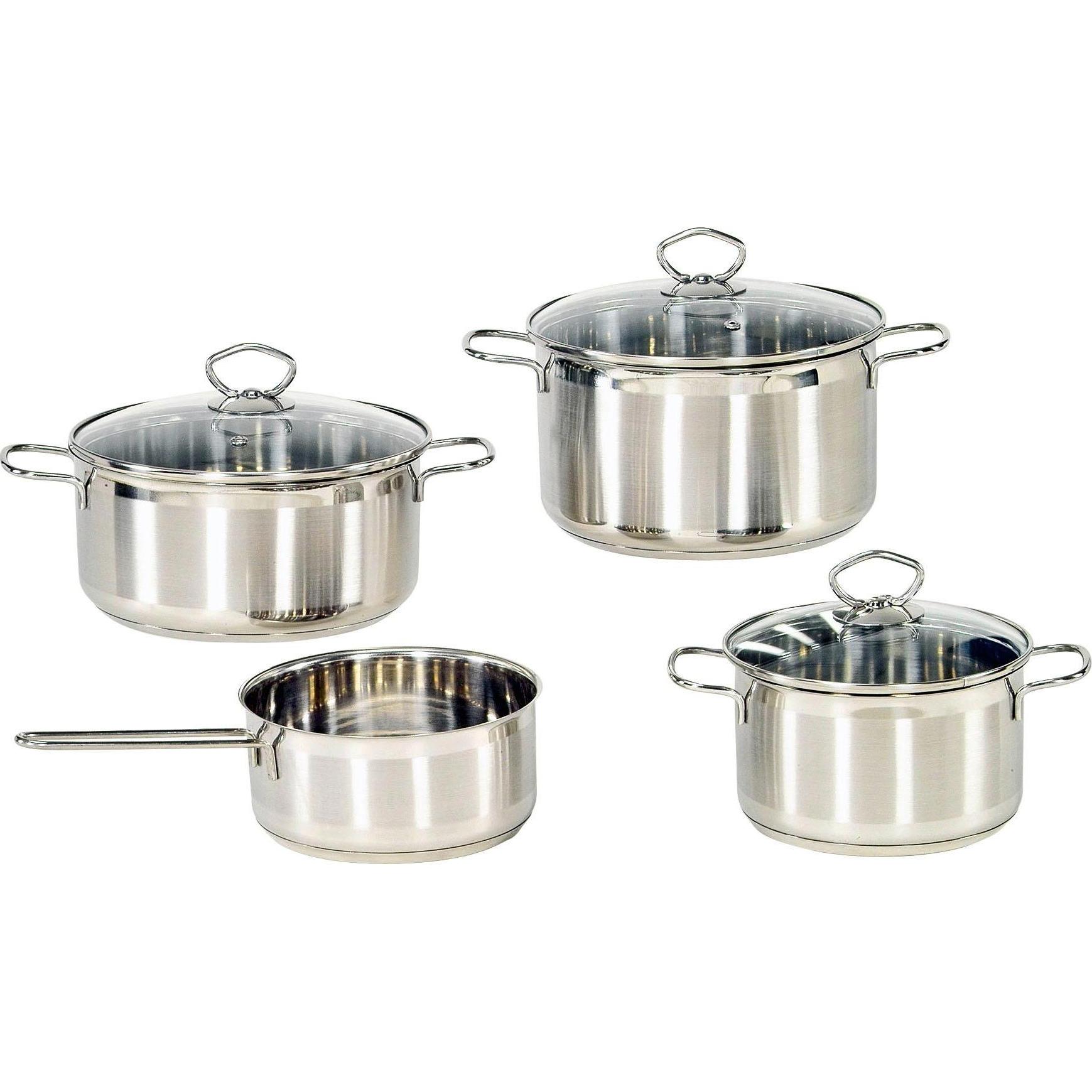 Krüger Manhattan, Pfanne + Kochtopf, Silber