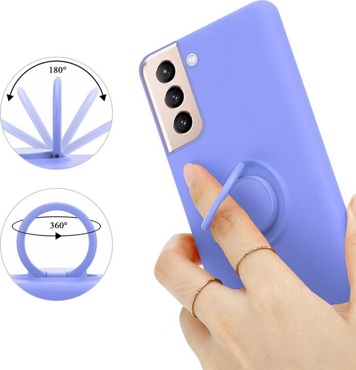 Produktbild Cadorabo HülleTPU im Liquid Schutz Case Silikon Design mit Ring (Samsung Galaxy S24+)