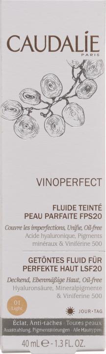 Actual product image Caudalie Vinoperfect (40 ml, Face fluid, SPF 20)