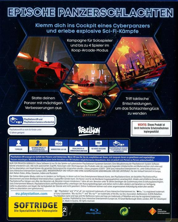 Produktbild Sony Battlezone VR (PS4, Multilingual)