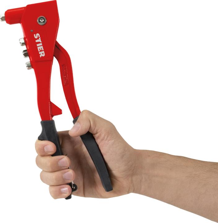 Immagine prodotto Stier Set di rivetti ciechi con rivettatrice manuale e rivetti ciechi 201 pezzi