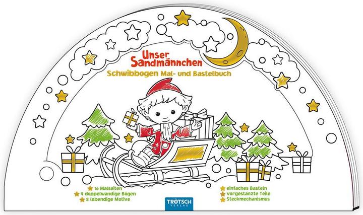Produktbild Unser Sandmännchen Schwibbogen Mal- und Bastelbuch